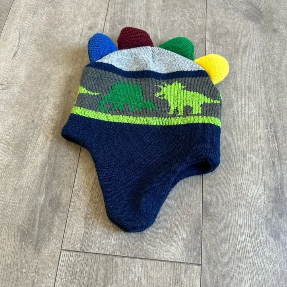Boutique Addie & Tate Dinosaur Triceratop Ankylosaurus Mohawk Trapper Hat Cap